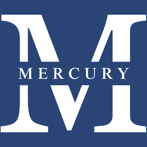 Mercury Marekting Logo M BL/WH