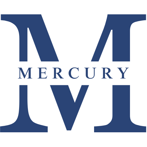 Mercury Marekting Logo M BL/WH